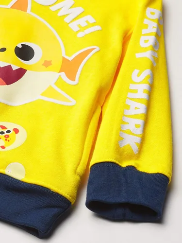 Miniatura 4 de Pinkfong - Sudadera con capucha para bebé, diseño de tiburón, camiseta y pantalón deportivo de 3 piezas, juego de traje de atletismo para niños