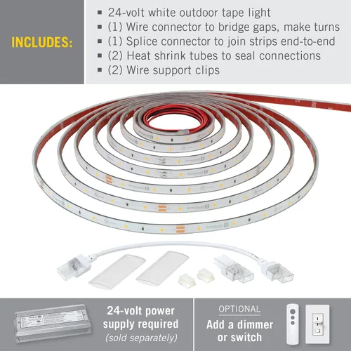 Miniatura 2 de Armacost Lighting RibbonFlex Pro Soft White (3000K), 30LEDs/M, 2.5M, 24V Luz de cinta para exteriores, 8.2 pies (144410)