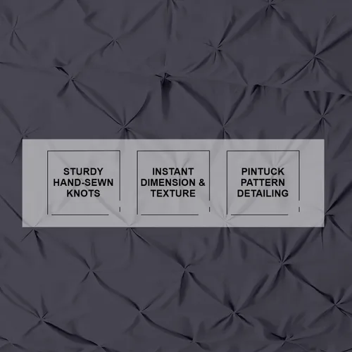 Miniatura 36 de Kotton Culture 1 Pc Twin/Twin XL Size Pinch Pleated - Pintuck Duvet Cover Only - 100% Egyptian Cotton Sateen -1000 TC Luxury Comforter Cover-Zipper
