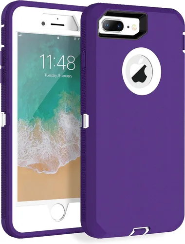 Miniatura 10 de Mgx Funda resistente para iPhone 8 Plus [protector de pantalla integrado] y funda de defensa de triple capa a prueba de golpes a prueba de caídas