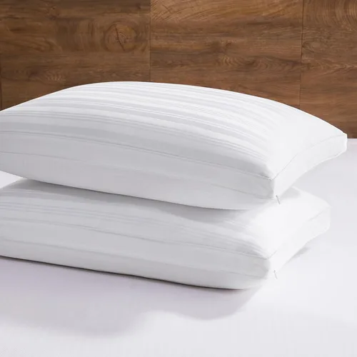 Miniatura 12 de downluxe - Almohadas de plumas de ganso y plumón - Juego de 2 almohadas con refuerzo de colección hotelera para dormir de espaldas, boca abajo