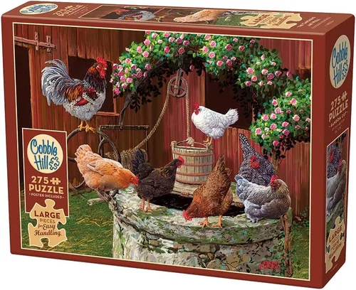 Miniatura 4 de Cobble Hill - Rompecabezas de 275 piezas de fácil manejo - Los pollos están bien, póster de muestra incluido