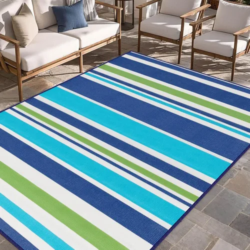 Alfombra de plástico para patio al aire libre impermeable – Alfombras para exteriores para cámper, caravana, porche, cubierta, alfombra de área para