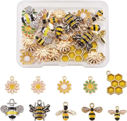 Miniatura 10 de FASHEWELRY Colgantes colgantes de abeja esmaltada de aleación