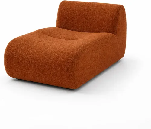 Miniatura 30 de Sofá individual modular curvado, sofá sherpa de espuma de 33 pulgadas, cómodos sofás de peluche para espacios pequeños, sofás modulares modernos