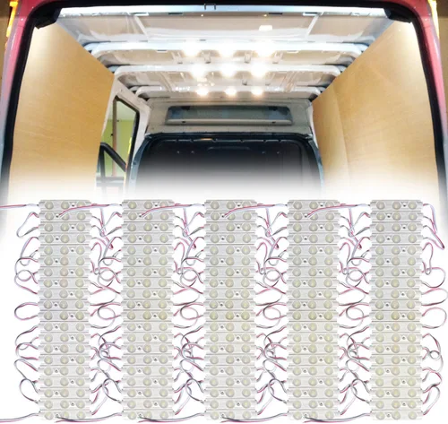 Miniatura 12 de Kit de luz LED interior Ampper, para furgoneta, Blanco