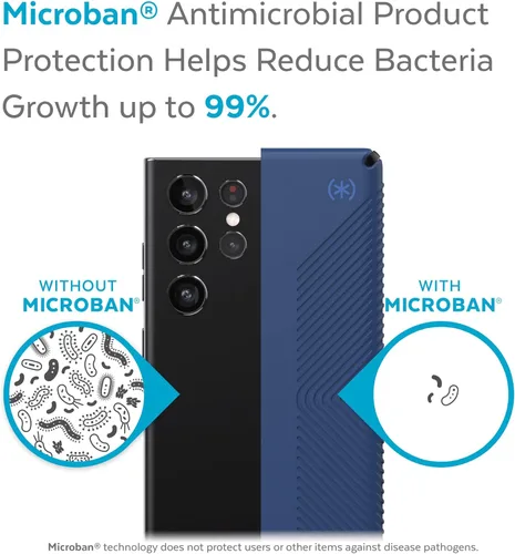 Miniatura 5 de Speck Funda negra para Samsung Galaxy S22 Ultra, protección contra caídas, agarre extra, resistente a los arañazos y absorción de golpes, funda