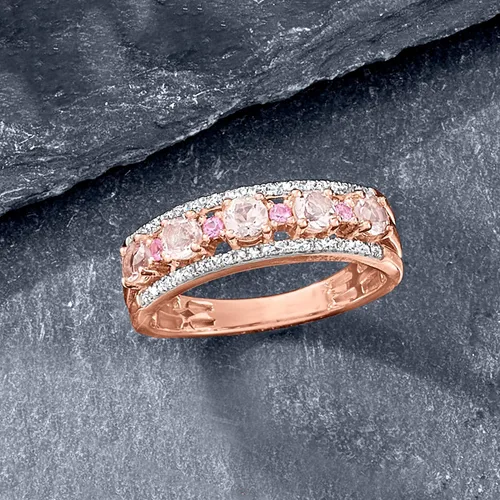 Miniatura 5 de Ross-Simons Gemstone and Diamond Ring in 18kt Gold Over Sterling