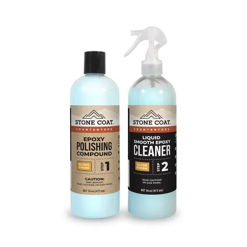 Kit de pulido y limpieza Stone Coat Countertops (32Oz) Elimina micro arañazos, restaura el brillo, mantiene las superficies epoxi después del lijado
