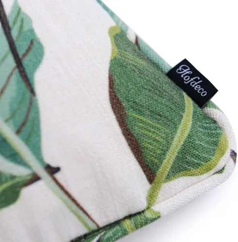 Miniatura 4 de Hofdeco Solo funda de almohada tropical, hoja de plátano verde, 12 x 20 pulgadas