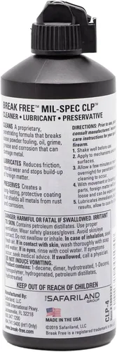 Miniatura 2 de Break Free CLP Limpiador lubricante y conservante todo en uno, CLP-4, botella exprimible, aceite sintético, 4 onzas