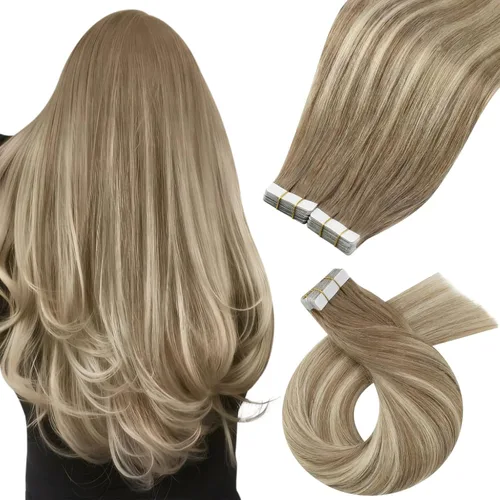 Miniatura 62 de Moresoo Extensiones de cabello humano real con cinta adhesiva, sin costuras, #1 negro azabache, 20 piezas, 1.76 oz (50 g), 24 pulgadas