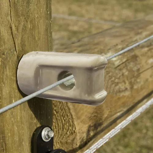 Miniatura 3 de Aislador eléctrico de porcelana para cerca, aislador de tornillo de retardo de porcelana, paquete de 12