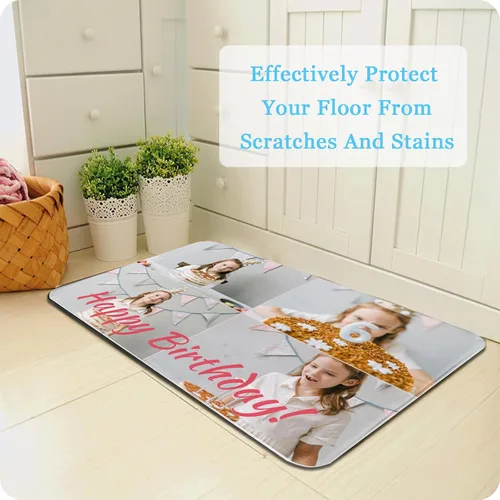 Miniatura 9 de Tapete personalizado para puerta con imagen, logotipo, nombre, texto, antideslizante, lavable, rectangular, personalizable con estampado, tapete