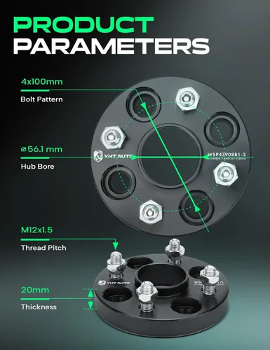 Miniatura 4 de YHTAUTO Espaciadores de rueda centrados en buje 4x100mm de 20mm Compatibles con modelos Honda, Acura, Kia, Mini y Mitsubishi, Integra, CRX
