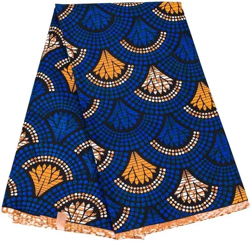 Miniatura 6 de BintaRealWax Tela Africana Ankara de Poliéster con Impresiones de Cera 6 Yardas de Tela Africana Tradicional para Vestido de Fiesta PL536