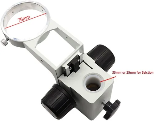 Miniatura 2 de Brazo de microscopio ajustable con soporte de enfoque de 2.992 in de diámetro de 1.378 in o 0.984 in para microscopio estéreo trinocular/binocular