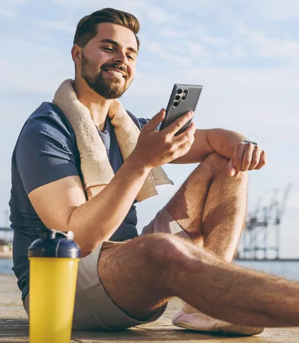 Miniatura 8 de Funda diseñada a prueba de golpes para Samsung Galaxy S24 Ultra, protección contra caídas de grado militar de 12 pies, parte trasera dura mate Gris
