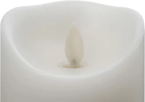 Miniatura 8 de Restaurantware - Velas de pilar sin llama de 3 x 5 pulgadas, 10 velas LED programables - Llama bailarina, para bodas y fiestas, velas blancas