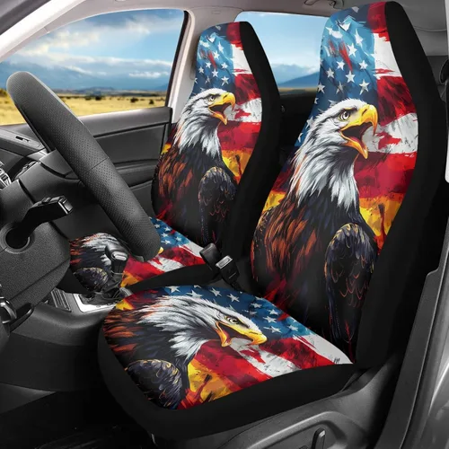 Miniatura 2 de ELEQIN - Fundas de asiento protectoras para automóvil, diseño tribal navajo, azteca, africano, para la mayoría de autos, sedán, SUV, camioneta