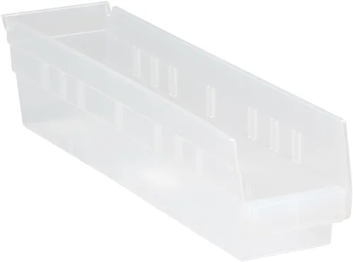 Miniatura 2 de Quantum Storage QSB103 - Contenedores de plástico anidables resistentes para farmacia, hospital y almacén, labio colgante y 7 ranuras divisoras, Azul