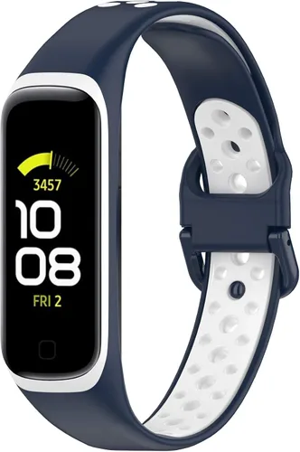 Miniatura 7 de Bandas compatibles con Samsung Galaxy Fit 2 pulseras de silicona de dos tonos de silicona colorida transpirable para Galaxy Fit 2 SM-R220 Fitness