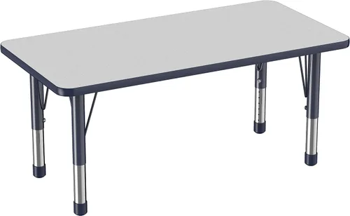 Miniatura 99 de FDP - Mesa rectangular para actividades escolares y aulas (24 x 36 pulgadas), patas gruesas para niños pequeños, altura ajustable de 15 a 24