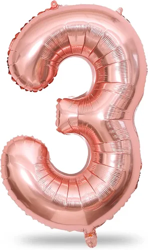 Miniatura 118 de Globo dorado champán con el número 5, globos de aluminio autoinflables grandes de 40 pulgadas del 0 al 9, globo de helio digital 5 dorado claro