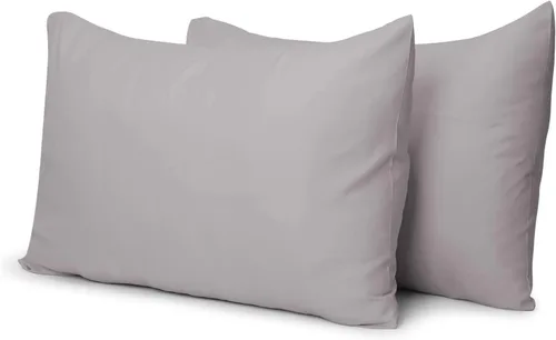 Miniatura 3 de Funda de almohada juvenil de 16 x 22 pulgadas, tamaño de 2 piezas, funda de almohada de viaje para niños, cierre de cremallera, 500 hilos, 100%