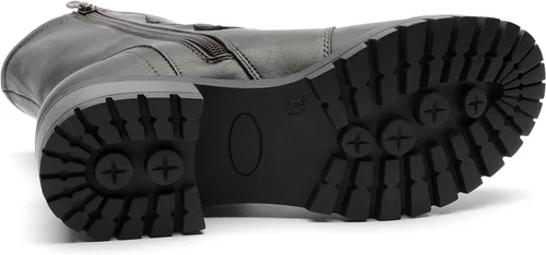 Miniatura 12 de GLOBALWIN Botas militares con cordones a media pantorrilla, para motocicleta, para festivales de moda, para mujer