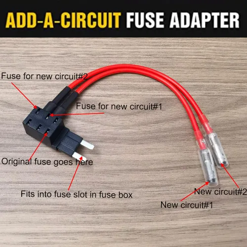 Miniatura 3 de Gebildet 2 piezas Grifo de Fusible de Doble Puerto Pequeño de 12V 24V para Añadir Circuito, Portafusibles de Cuchilla Piggyback Pequeño ATM