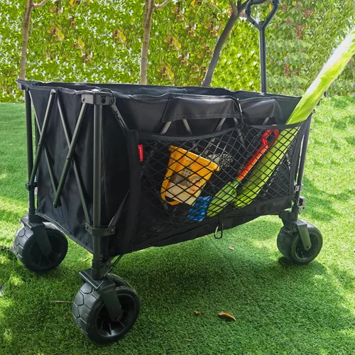 Miniatura 8 de Red de carga para carro plegable de utilidad, carrito de paseo, carrito de compras plegable, carro de playa con espacio extra de almacenamiento, Red