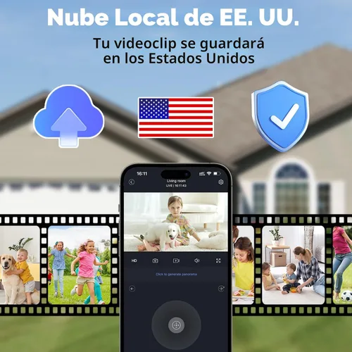 Miniatura 2 de Cámara de seguridad oneware con cable, cámaras inalámbricas 2.4G/5G para interior y exterior para seguridad del hogar con sensor de movimiento