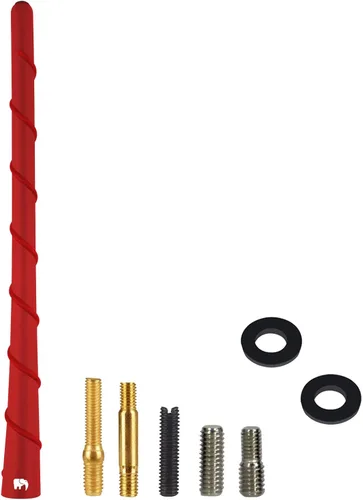 Miniatura 4 de ONE250 Antena flexible en espiral de 8 pulgadas, compatible con Nissan - Frontier (1998-2021), Titan (2004-2023), Rogue (2008-2021), Pathfinder Rojo