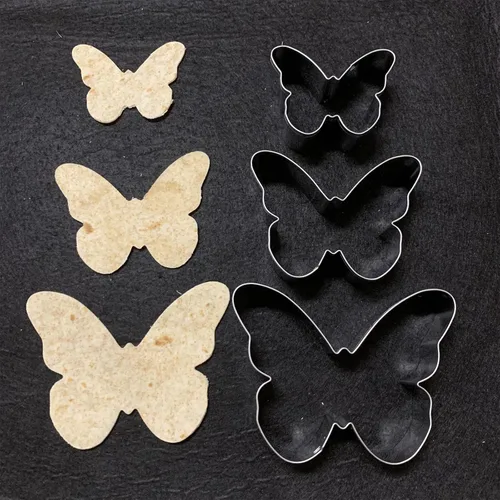 Miniatura 8 de LUBTOSMN Juego de cortador de galletas de mariposa, tamaño 3.9 pulgadas, 3.1 pulgadas, 2.4 pulgadas, 3 piezas, cortadores de galletas de fondant