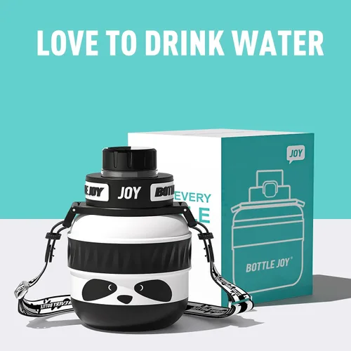Miniatura 6 de BOTTLE JOY Botella de agua de acero inoxidable: botella de agua para niños, tapa a prueba de fugas, sorbo perfecto, doble aislamiento, ecológica