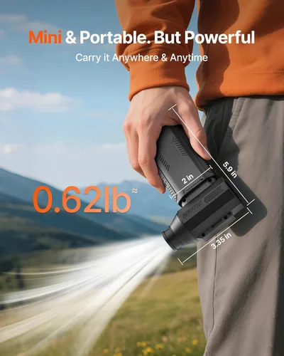 Miniatura 8 de Plumero de Aire Comprimido, 130,000RPM Plumero Eléctrico Inalámbrico Ultrapoderoso con Batería Recargable de 8000mAh, Soplador de Aire Ajustable
