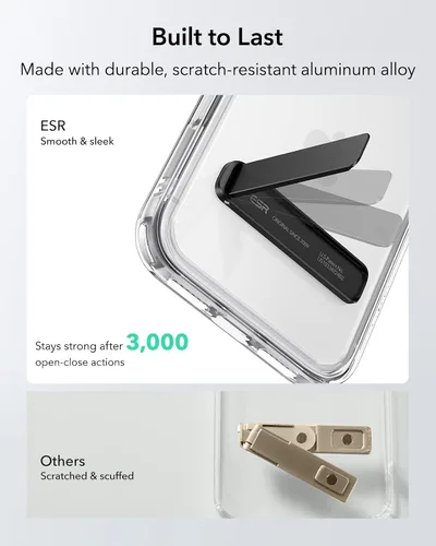 Miniatura 5 de ESR Boost Soporte para Teléfono con Pie de Apoyo, Soporte Vertical y Horizontal, Ángulo Ajustable, Compatible con iPhone Air 17 Pro Max, iPhone