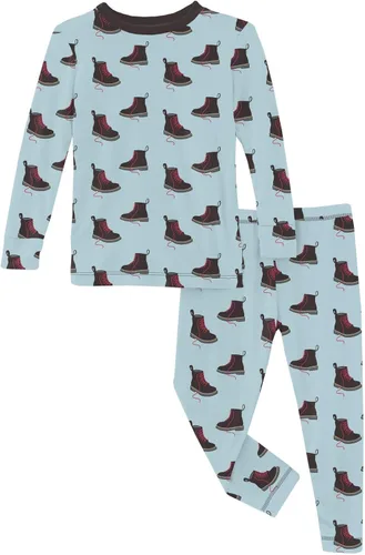 Miniatura 18 de KicKee Pants Conjunto de pijama de manga larga con estampado de piezas