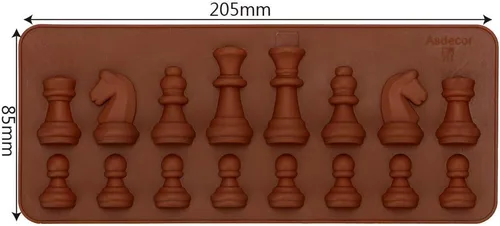 Miniatura 4 de Molde de silicona para piezas de ajedrez, molde de fondant de caramelo de chocolate, herramienta de decoración de pasteles, papel, arcilla, resina