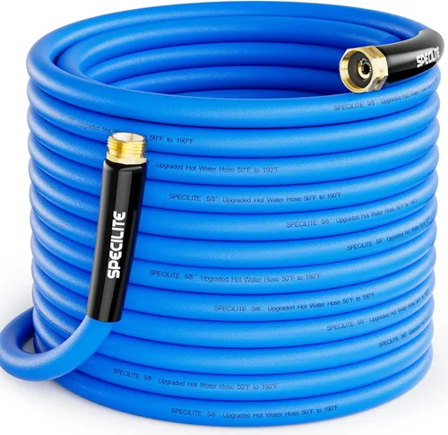Miniatura 10 de SPECILITE Manguera de agua de jardín caliente/fría de 5 pies x 1 pulgada, -50 ℉ a 190 ℉, resistente, flexible, explosión de 605 psi, ligera, tubo