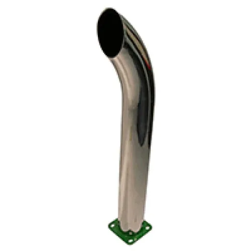 RAParts - Pila curvada cromada de 24 pulgadas de alto 3 pulgadas de diámetro exterior para tractores John Deere 50 520 530 B 24