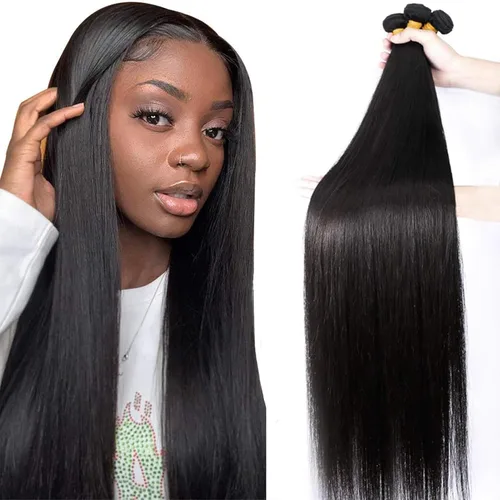 Miniatura 21 de Extensiones de cabello humano lacio 12A con cierre de encaje HD de 5 x 5 (16, 18, 20 + 14 pulgadas), tejido de cabello humano virgen brasileño 100%