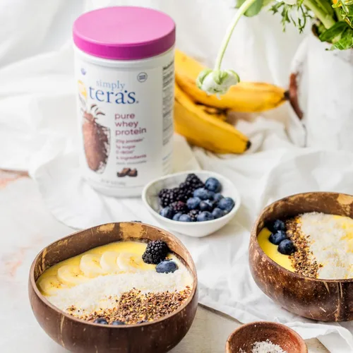 Miniatura 6 de simply tera's Polvo de Proteína de Suero Puro - Polvo de Proteína Limpia de Chocolate Oscuro, Polvo de Proteína de Suero de Leche Alimentada