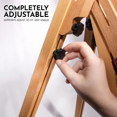Miniatura 4 de Daler-Rowney St. Paul's Easel – Caballete de madera para artistas profesionales y estudiantes – Soporte de lona seguro para óleo y acuarela