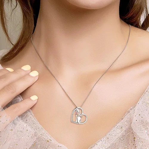 Miniatura 16 de YFN Collar con colgante de perro de recuerdo de plata de ley, regalo conmemorativo para amantes de los perros para mujeres