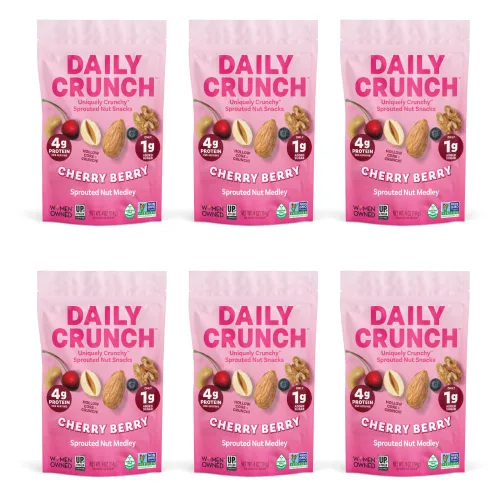 Miniatura 15 de Daily Crunch Almendras germinadas y nueces deshidratadas para un crujido único, apto para dieta cetogénica, sin OMG, sin gluten, 4 onzas