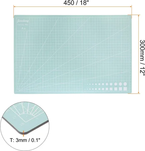 Miniatura 2 de HARFINGTON Alfombrilla de corte autorreparable A3 de 18 x 12 pulgadas, tabla de cortar de doble cara para manualidades, trabajo de arte, corte