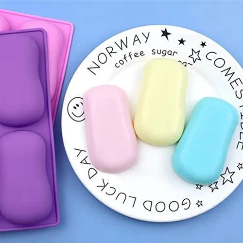 Miniatura 5 de 2 moldes ovalados de silicona para jabón, moldes clásicos ovalados para hacer dulces de gelatina de chocolate