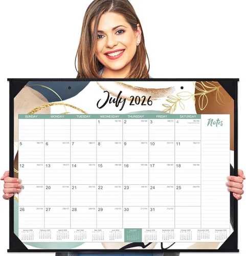 Calendario de Escritorio 2026 - Calendario de Escritorio Grande 2026 de 22'' x 17'', Enero 2026 - Diciembre 2026, Calendario de 12 Meses 2026,